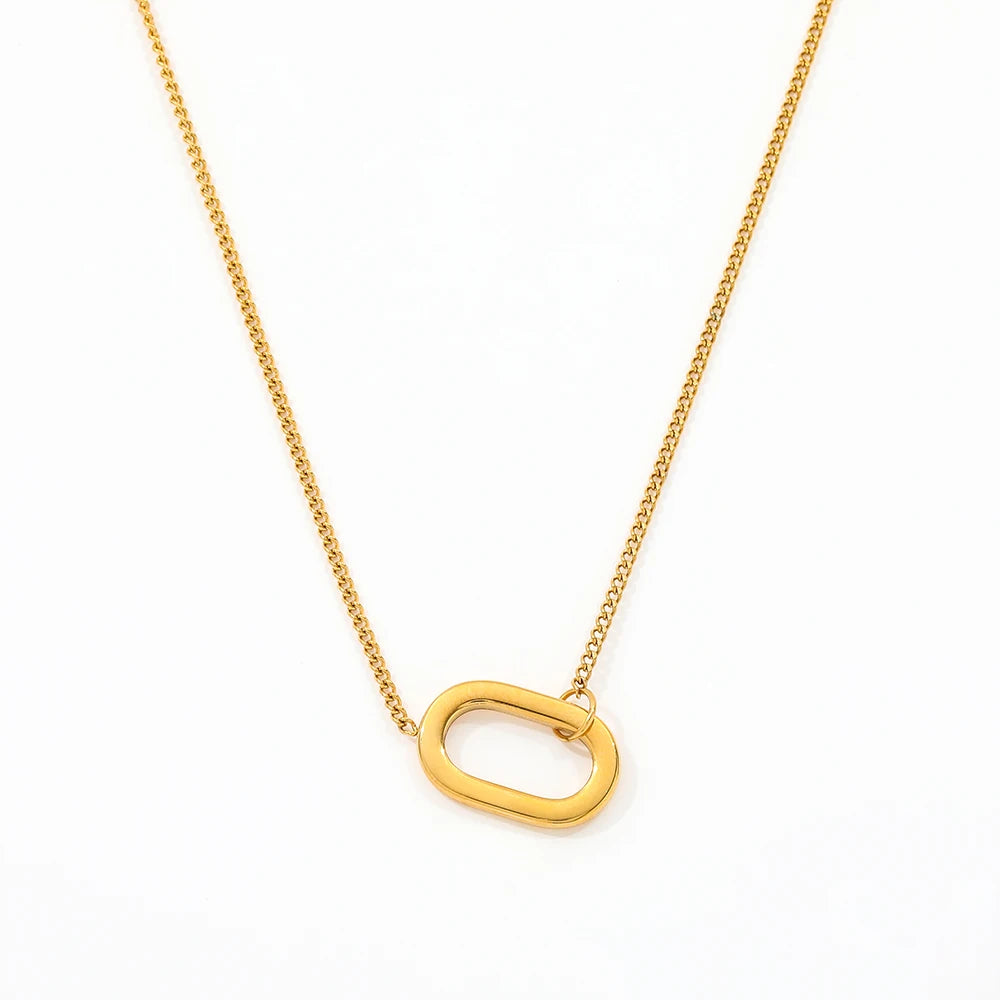 Joolim Jewelry Minimalist Geometric Pendant Necklace Simple Necklace Trendy Jewelry