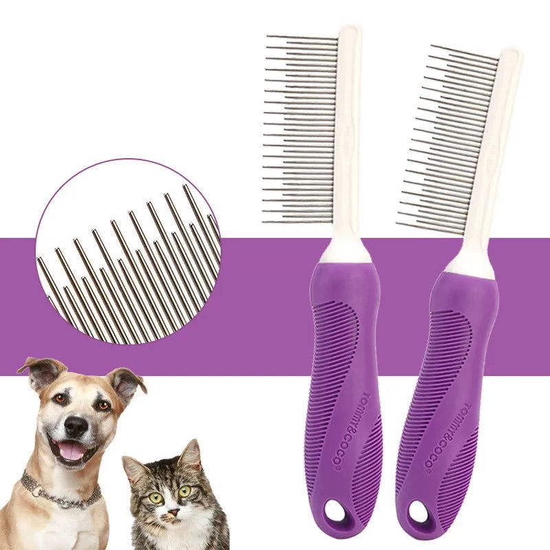 Hot Selling Stainless Steel Pet Comb Home Grooming Kit Removes Knots Mats and Tangles for Long and Short Haired Dogs Cats