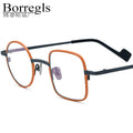 Borregls Colorful Titanium Glasses Frame Women New Designer Square Round Eyeglasses Men Spectacle High Quality Optical Eyewear