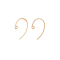 Vintage Rose Gold Filled Sparkle Bass Clef Hook Earrings Wire for Jewellery Making 14K Gold Filled