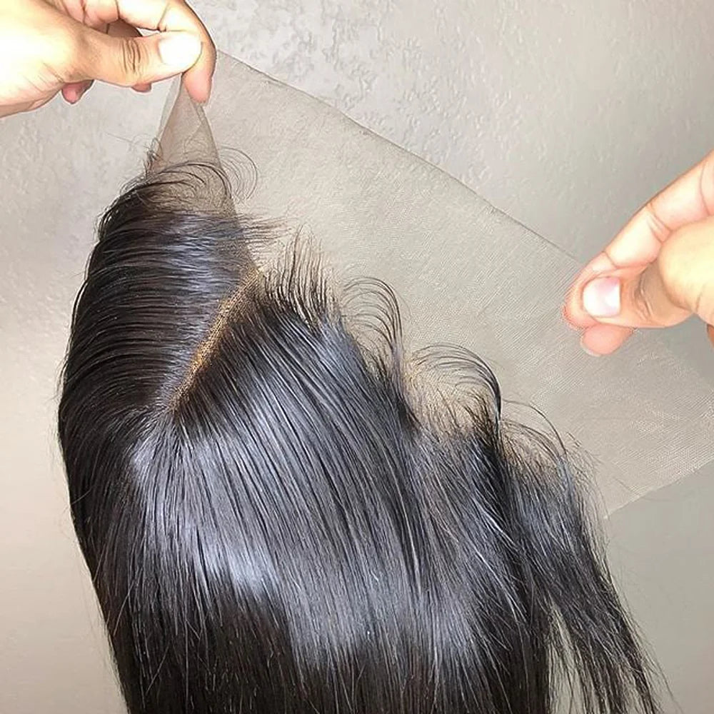 Hot Sale Brazilian Hair HD Transparent for for Closure Deep Wave for Wig 100% Virgin Human 13x4/13x6 Sizes