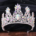 12 Style Baroque Ab Rhinestone Wedding Tiaras Pageant Bride Tornasol Crystal Rhinestone Crown for Wedding