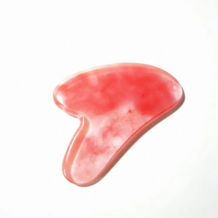 DIY Wholesale Best red jasper Real Jade Gua Sha Crystal Face Roller Massage Guasha Stone Face Roller Massager leg massager