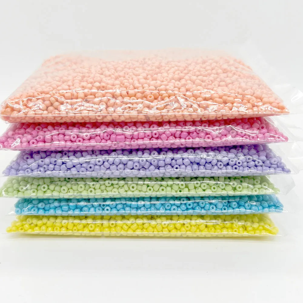 Baked Paint Millet Bead Solid Dispersion Bead Cross Stitch Glass Bead Bracelet Accessories Material Wholesale