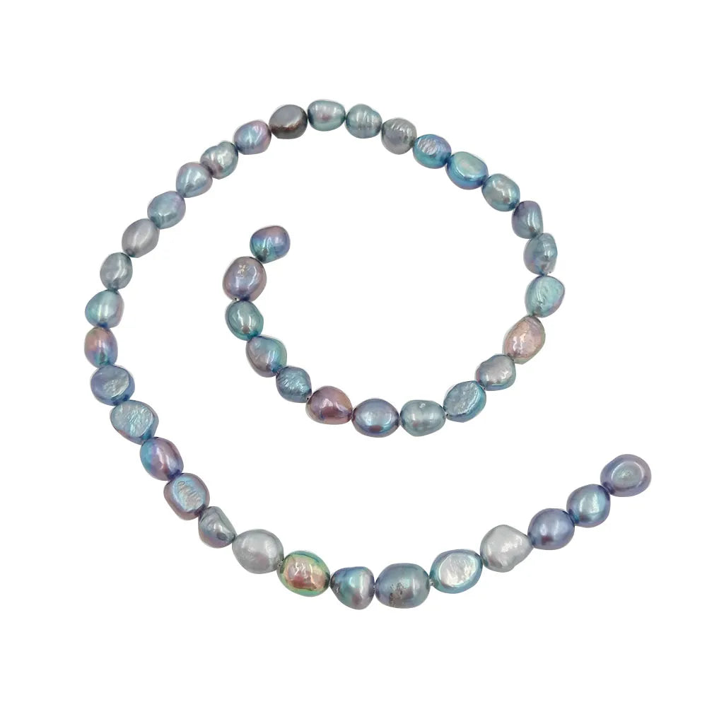 AA 100% Natural Baroque Freshwater Pearl Strand 6-10 mm Long Available in White Pink Purple Black-Loose Pearls