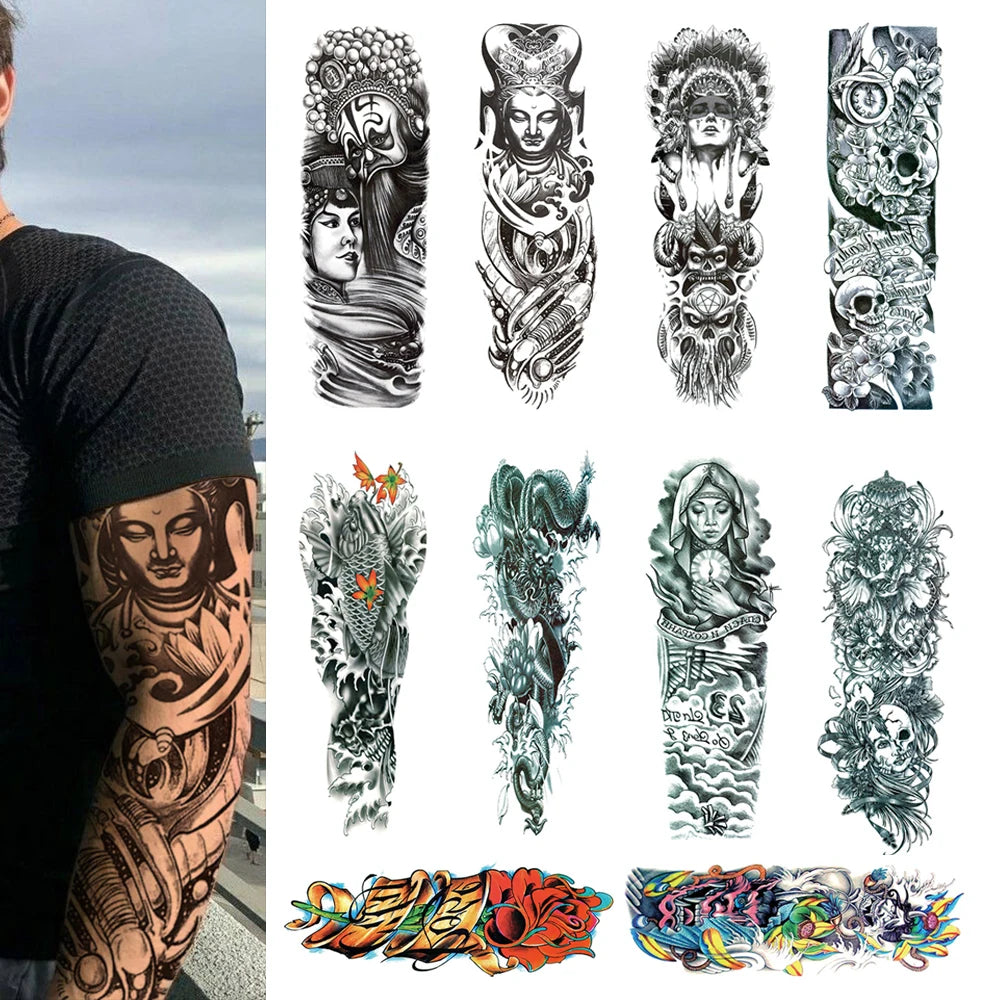 Wholesale Men's Non-toxic Temporary Waterproof Body Cool Designs Arm Tattoo/ Tatoo Sticker