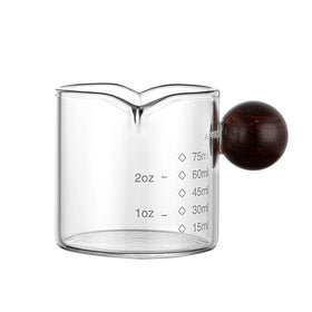 Milk Frothing Pitcher Borosilicate Glass 70ml Mini Glass Cup for Coffee Cream