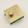 Shower Accessories Brushed Gold Three-function Button Concealed Thermostatic Control Switch Brass Valve Body