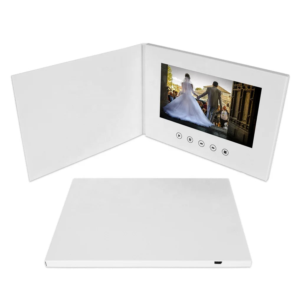 7 Inch hd Ips Softcover Lcd Display Module Blank White Video Brochure Card