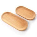 Oval Beech Wood Natural Dessert Cup Tray Small Wooden Cheese Plate Tableware Decorative Tray Mini Storage Tray for Jewellery Key
