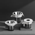 Voclighting Adjustable 355 Degree Recessed Downlight Aluminum Spotlight COB 3CCT 3000K IP33 CRI90 for Home Bathroom Kitchen