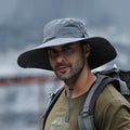 New Summer Men's Fishman Sun Hat Sunscreen and Ultraviolet Protection Quick-dry With Wide Brim  for Outdoor Activity