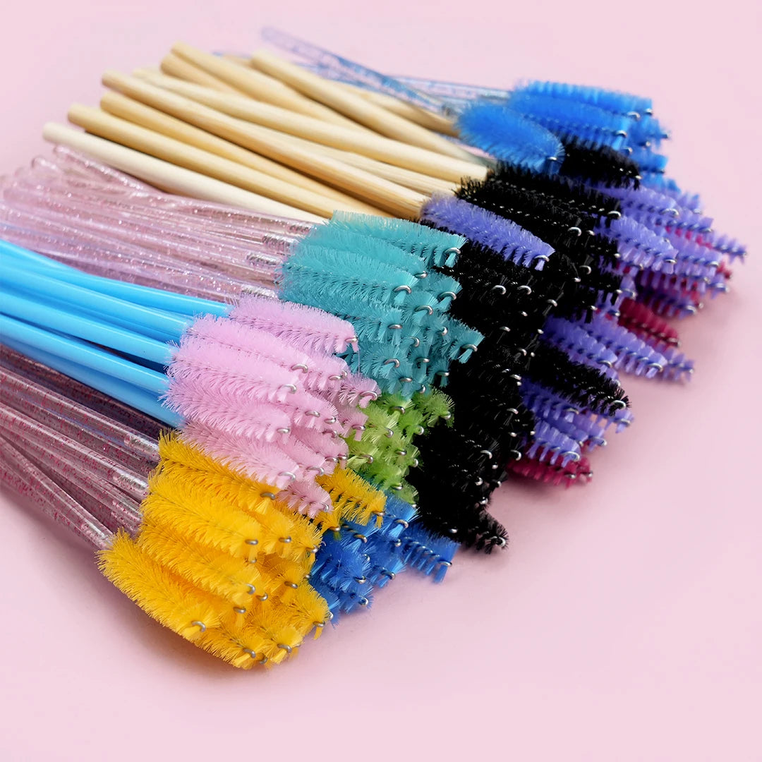 50 Pieces Per Bag Lash Cleansing Brush Salon Cleanser Wholesale Disposable Mascara Wand Eyelash Brush