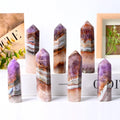 Wholesale Natural Healing Stone Tower Crystal Wand Amethyst Agate Point for Decoration
