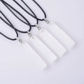 Natural White Selenite Crystal Sticks Pendant Necklace for Sale