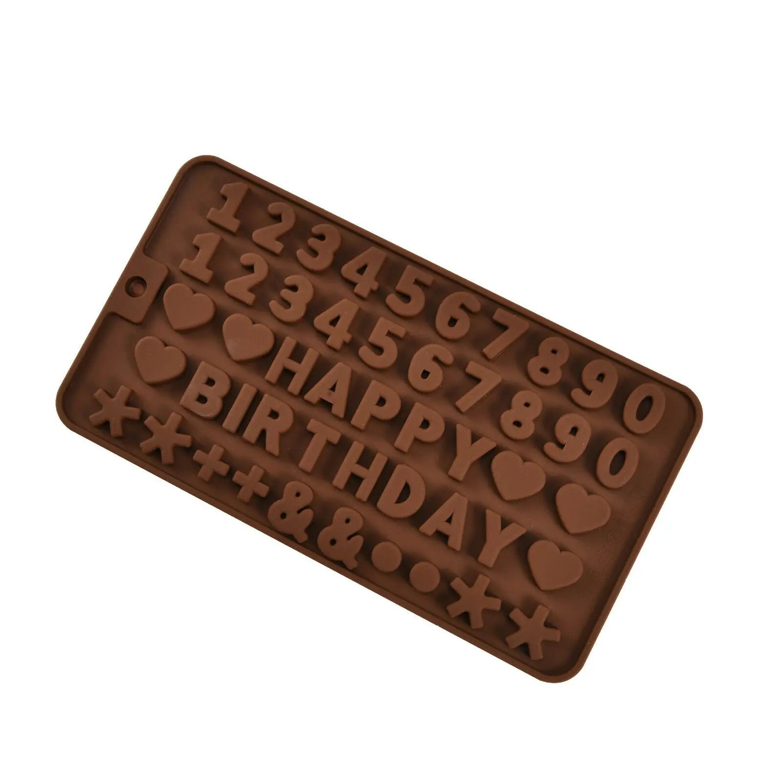 Hot Sales Eco-Friendly CE Certified All-Season Silicone Mold Happy Birthday Number Letter Cake Tools Moulds 207*110*4mm Free