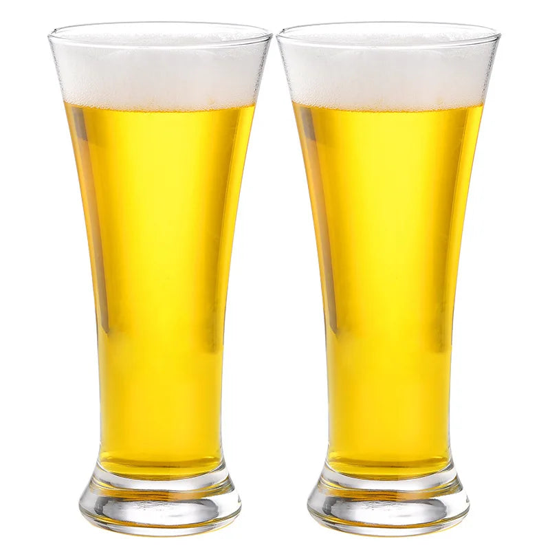 Large Capacity 15oz 12oz 10oz logo Customized Beer Cup Glass German Beer Mugs with Handle for Sale