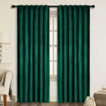 Bindi Modern Elegant Teal Silk Velvet Turquoise Thermal Insulated 280gsm Tab Top Blackout Curtains for Sitting Room All-Season