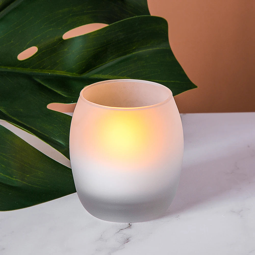 Matti's Hight Quality Products D3'' Ivory Battery Operated  Led Blow Sensor Candles