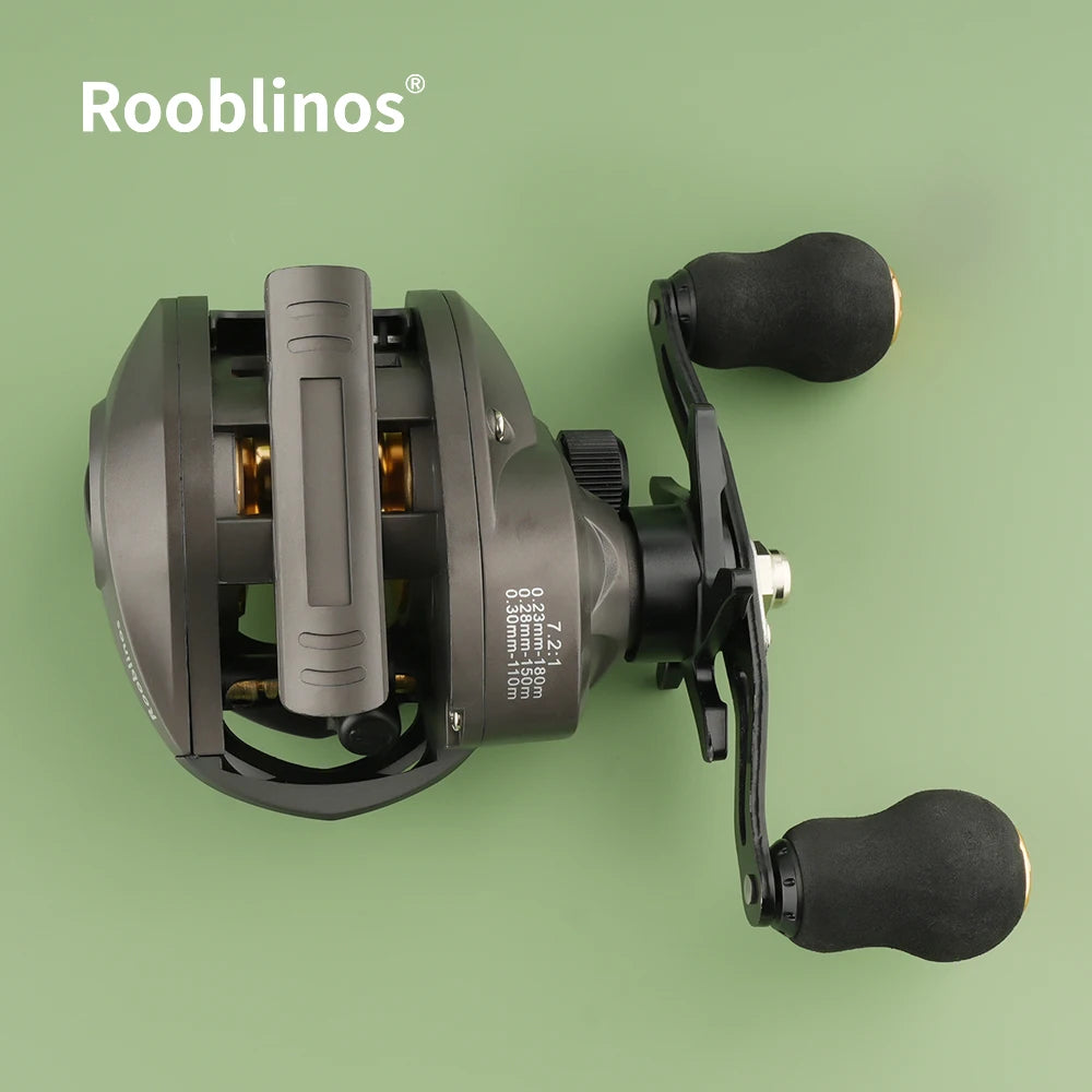 [Germany Stock] Rooblinos AK Baitcasting Reel Left Hand 7.2:1 Gear Ratio Aluminum
