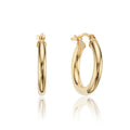 LOZRUNVE Custom 925 Sterling Silver Plain Minimalist Chunky Small Gold Hoop Earring Ear Ring