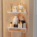 Adhesive Durable Double Triangle Corner Shelf Wall Mounted Bathroom Shower Caddy Kitchen Organizer Multifunction Novelty