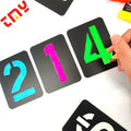 Custom Reusable Black 42Pcs Hollow Letter Number Pattern Symbols Wall Plastic PP Digital Printing Label Stencil Templates