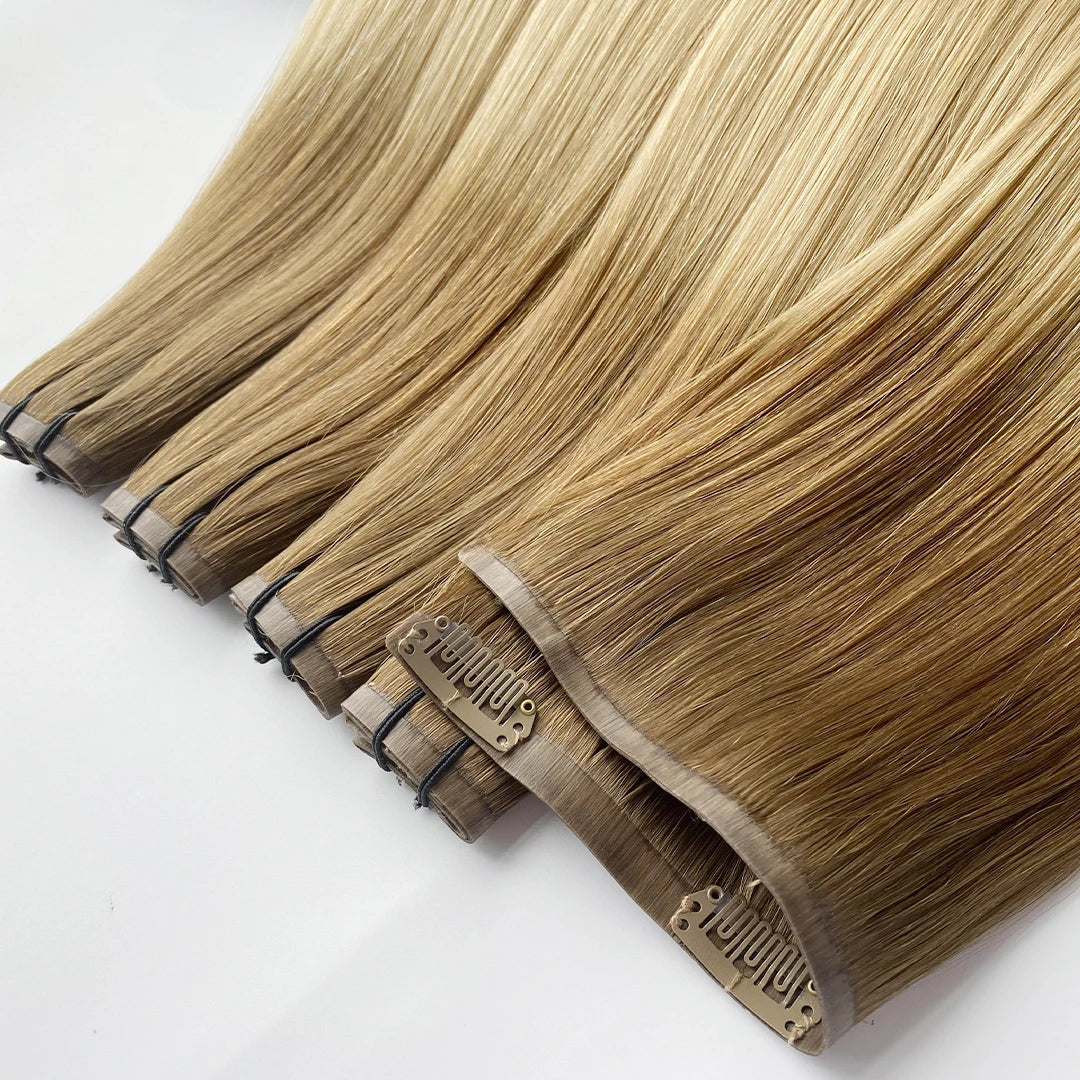 Cuticle Remy Hair PU/Seamless Clip in Extension Virgin 140g Clip on Hair Extensions Lace Clip in Hair
