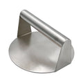 Lightweight Stainless Steel Burger Press 160mm Dia Silver for BBQ Grill Smoker Flat Bottom Metal Handle Sheet Metal Fabrication