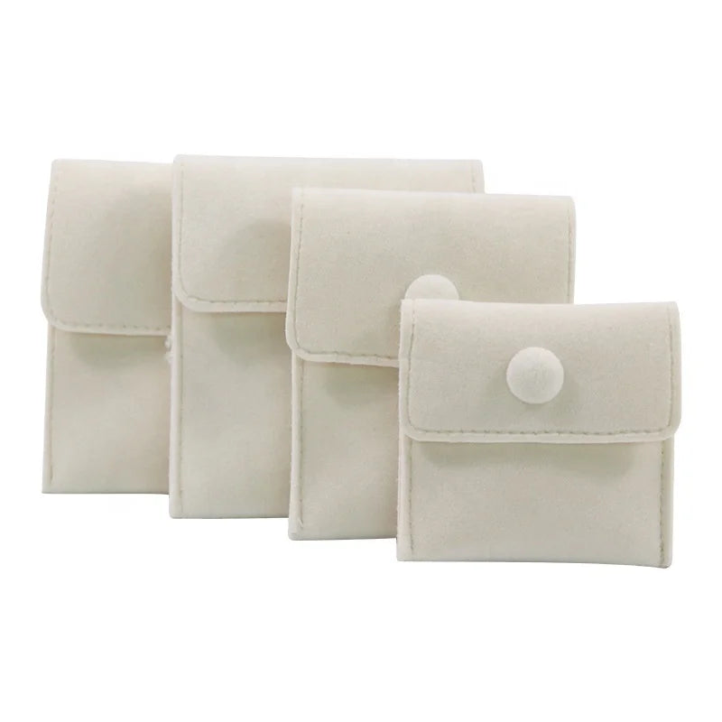 2026 Custom Printed Envelope Pink  Red Blue Black Mini Small Bags Suede Jewelry Pouch with logo