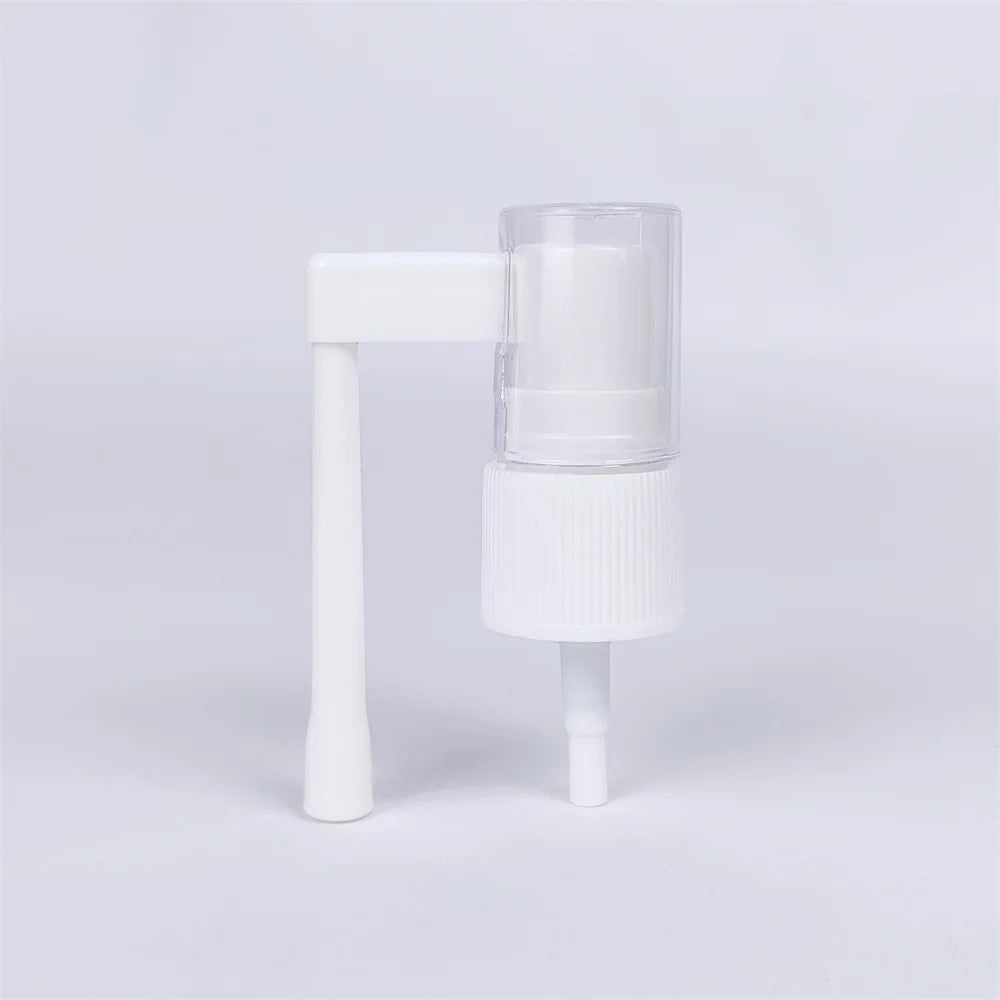 Kinpack Long Nozzle Medicine Throat Sprayer Pump 20/410 24/410 White Black Oral Sprayer Pump Bottle With Pp Half Cap