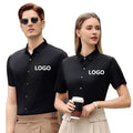 Custom Dress Shirts Formal With Logo White Work Luxury Men's Formal Shirt Short Sleeve Business Workwear for Men's Shirt