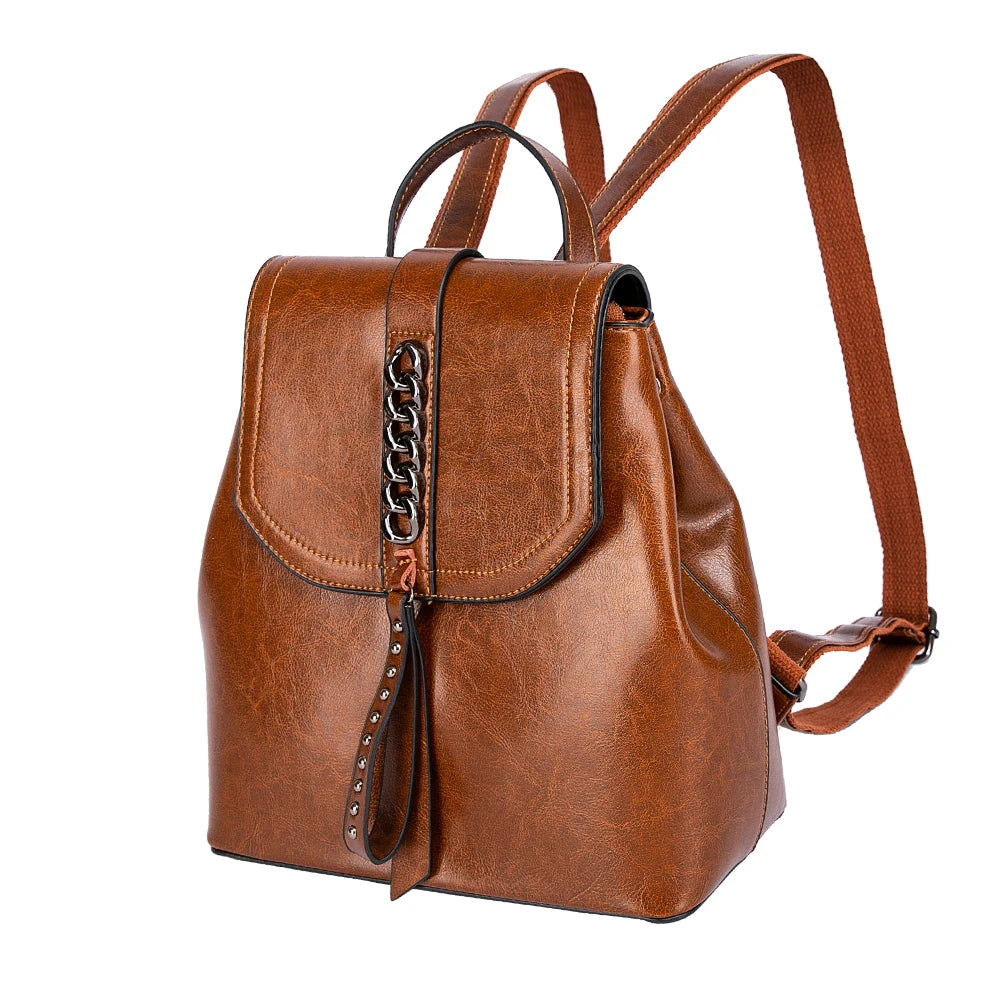 Retro Girls Ladies Back Packs Mini Woman Leather Bags Backpack Outdoor Durable Borsa a Tracolla with Nice Zipper