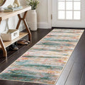 Soft Runners for Hallways Non Slip Printed Distressed Laundry Room Rug Low-Pile Rug for Entryway/Bedroom/Living Room