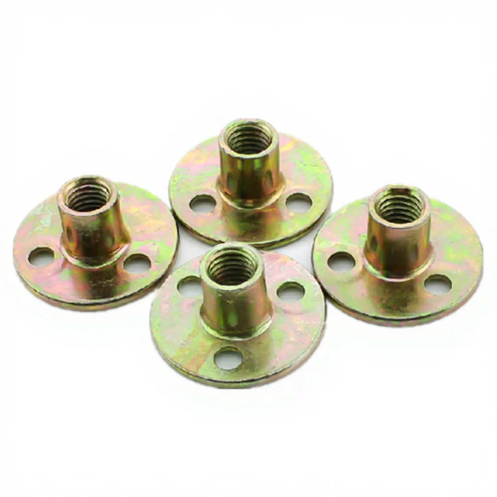Zinc Plated Three Hole Tee Nut M6 M8 M10 Class 4.8 & 6.8 Metric/Imperial for Furniture