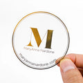 Wholesale Custom Circle Logo Printing Pvc Sticker Round Clear Vinyl Roll Transparent Sticker Label