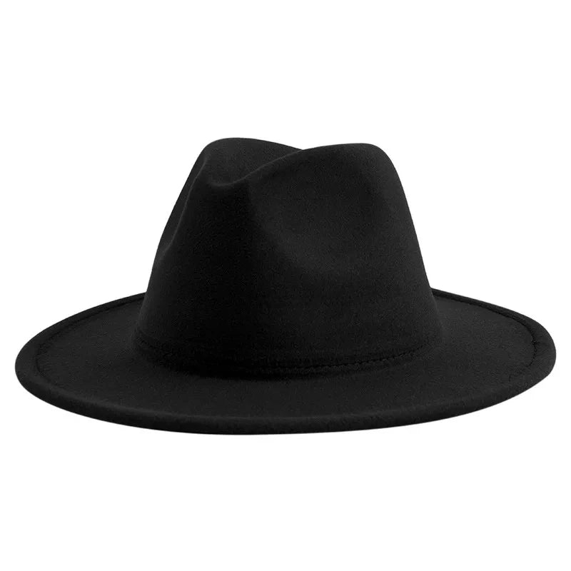 Hot Selling Custom logo Fashion Unisex Wide Brim Women Mens Hats Luxury Fedora
