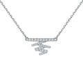 Silver Manufacturer Wedding 925 Sterling Silver Zirconia Necklace for Women CZ Pendant Bridal