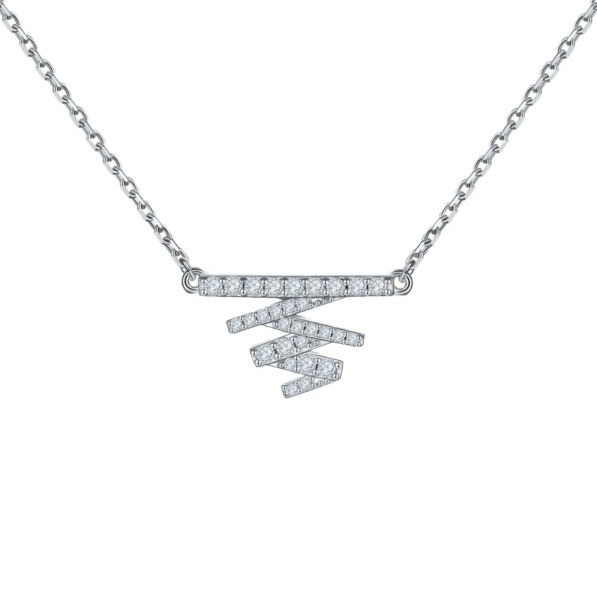 Silver Manufacturer Wedding 925 Sterling Silver Zirconia Necklace for Women CZ Pendant Bridal