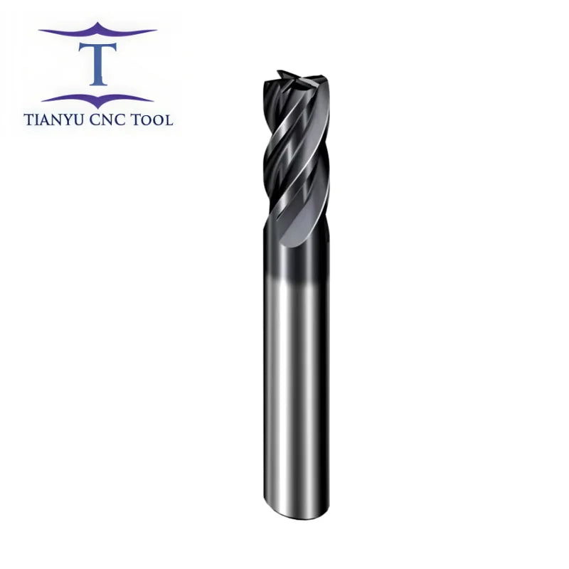TIANYU HRC55 Tungsten Cobalt Square Endmills 10.0-20.0mm SUS GE Prehardened Stainless Mould Steel 4 Flutes Milling Cutter