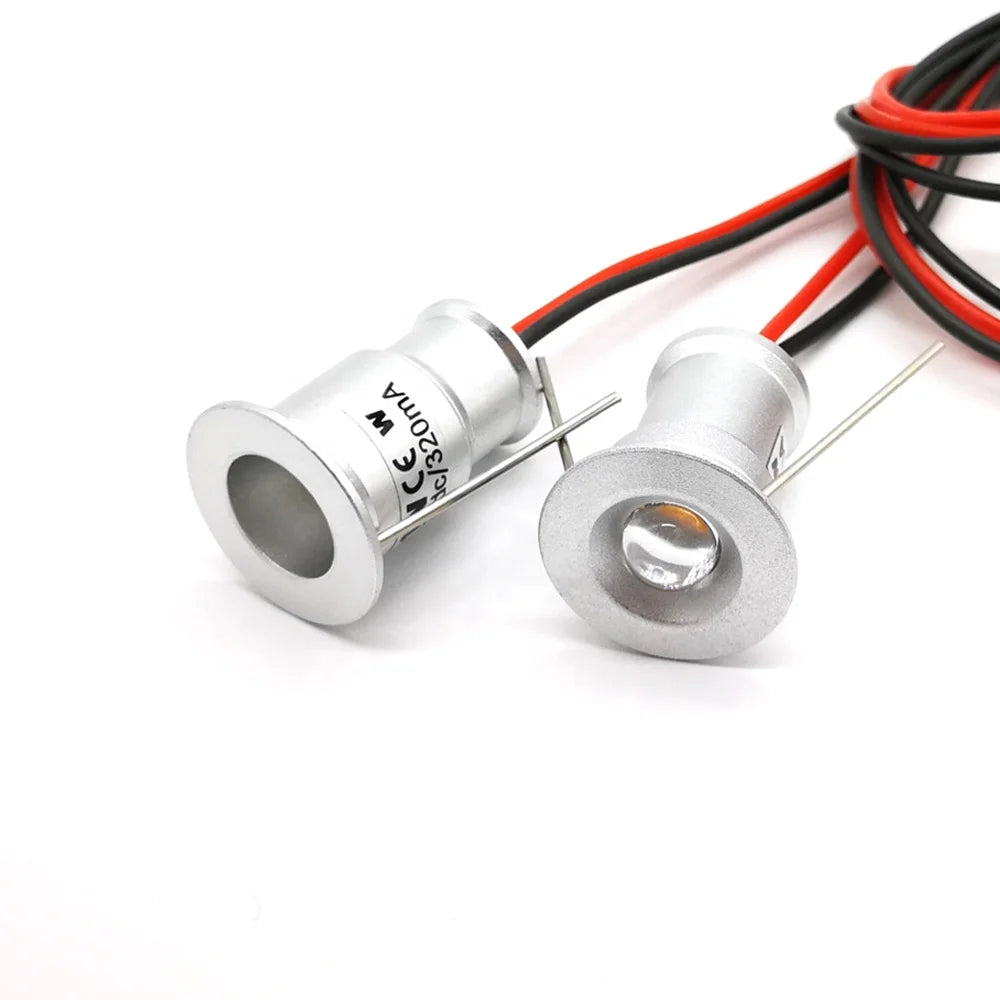 Waterproof 1W Mini LED Home Spot Light IP65 Recessed Cabinet Lighting LED Small Ceiling Lighting Warm white