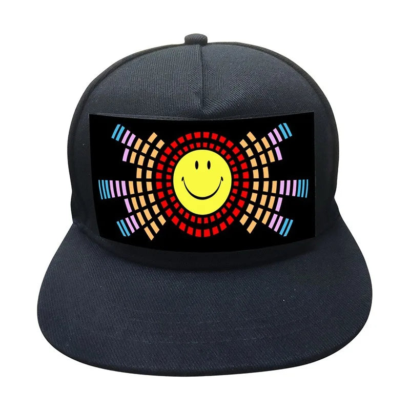 Light up Customization Party Luminous Hat Flashing Sound Activated Led Cap Light