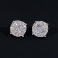 Pass Diamond Tester VVS Fully Moissanite Ear Stud 925 Sterling Silver Men Women Iced Out Moissanite Diamond Earrings