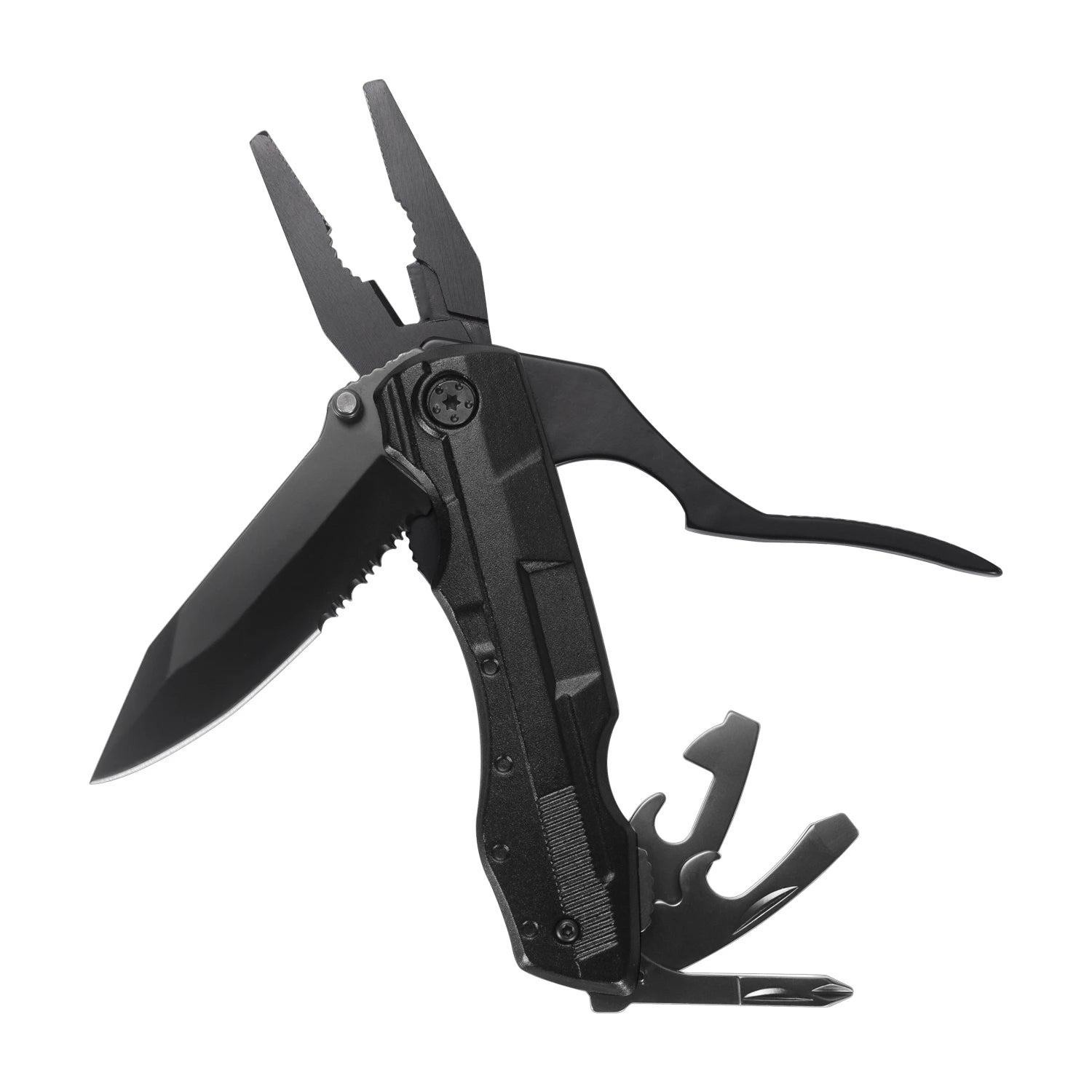 Hot Selling Black Multi-tool Folding Knife Multitool Pliers with Bit Screwdrivers
