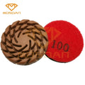 2 Inch 55mm Mini Spiral Hybrid Diamond Copper Bond Polishing Pads for Concrete