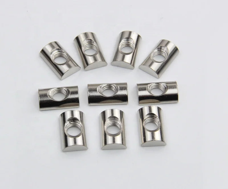 Custom Security Flat Half Round Nut M8 Plain Surface Carbon Steel Material Flat Half Round Round Security Nut