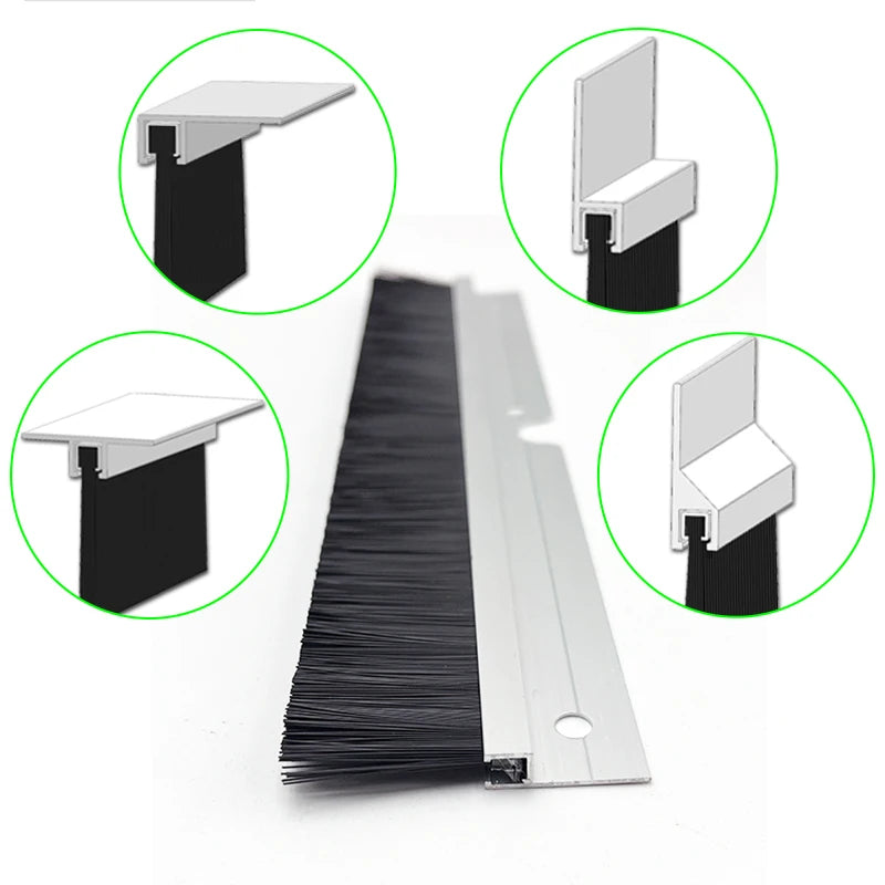 Aluminum Profile Brush Strip 23081504DF62 Industrial Grade Bristle Material OEM Customization Supported