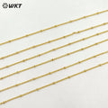 WT-BFN026 WKT Best Lovely Style Chain Necklace Men Women Gold Color Long Jewelry for Party Gift Collar Choker Beads Chain