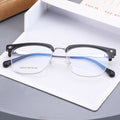 Optical Frames Fengchao Manufacturer Trendy Vintage Half-frame TR+metal  Light Weight Optical Eyeglasses Frames  for Unisex