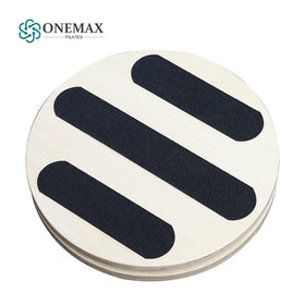 ONEMAX Pilates Rotational Disc Wood Twist Board Waist Twisting Disc Rotator Discs
